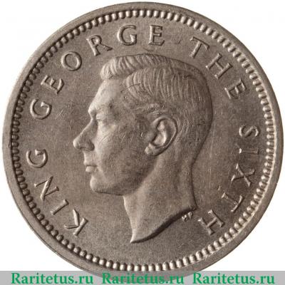 3 пенса (pence) 1948 года   Новая Зеландия