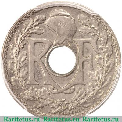 10 сантимов (centimes) 1924 года Рог изобилия  Франция