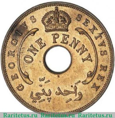 1 пенни (penny) 1956 года H  Британская Западная Африка