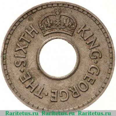 1/2 пенни (penny) 1949 года   Фиджи