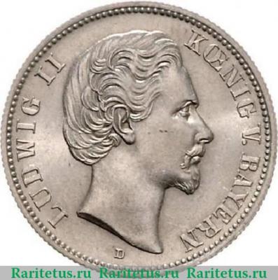 2 марки (mark) 1877 года   Германия (Империя)