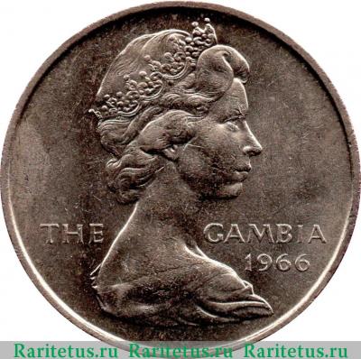 4 шиллинга (shillings) 1966 года   Гамбия