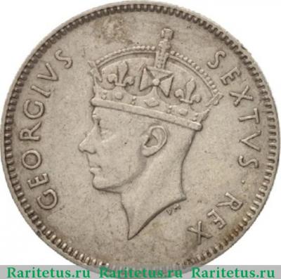 50 центов (cents) 1952 года   Британская Восточная Африка