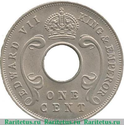1 цент (cent) 1908 года   Британская Восточная Африка