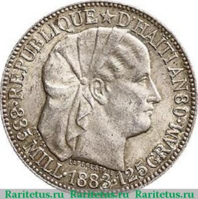 50 сантимов (centimes) 1883 года   Гаити