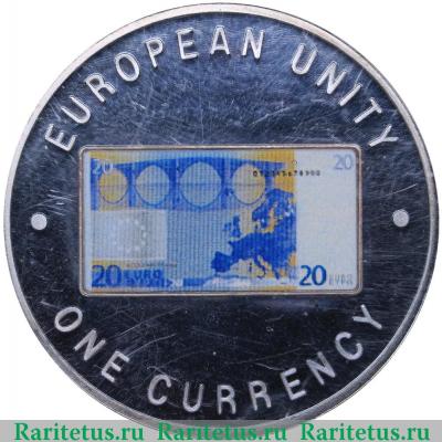 Реверс монеты 1000 квач (kwacha) 1999 года  20 евро, лицевая сторона Замбия proof