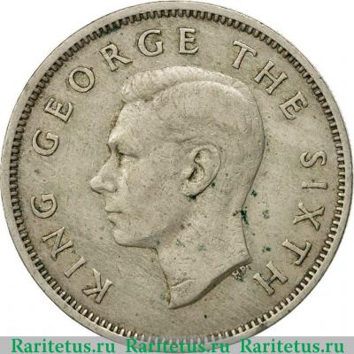 2 шиллинга (florin, shillings) 1949 года   Новая Зеландия