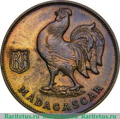 1 франк (franc) 1943 года   Мадагаскар