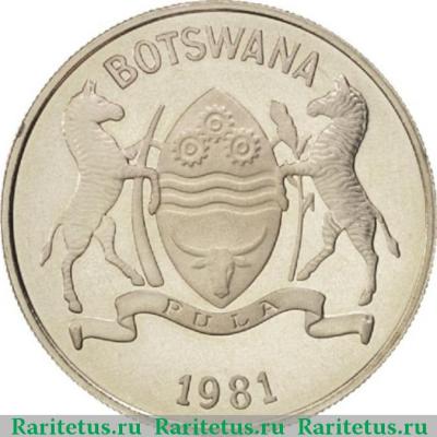 25 тхебе (thebe) 1981 года   Ботсвана