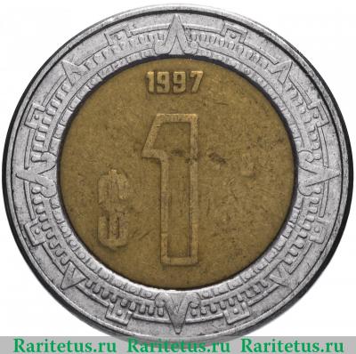 Реверс монеты 1 песо (peso) 1997 года   Мексика