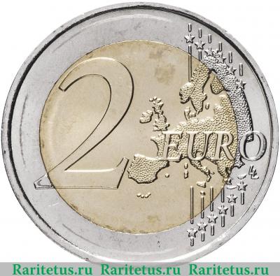 Реверс монеты 2 евро (euro) 2013 года   Монако