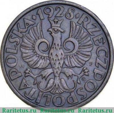 2 гроша (grosze) 1928 года   Польша