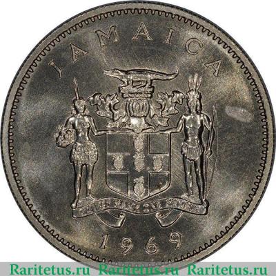 10 центов (cents) 1969 года   Ямайка