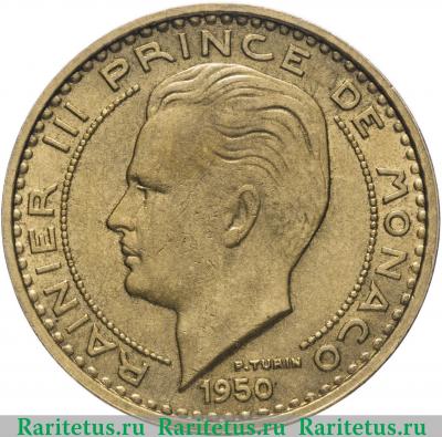 50 франков (francs) 1950 года   Монако
