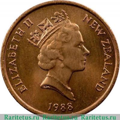 1 цент (cent) 1988 года   Новая Зеландия