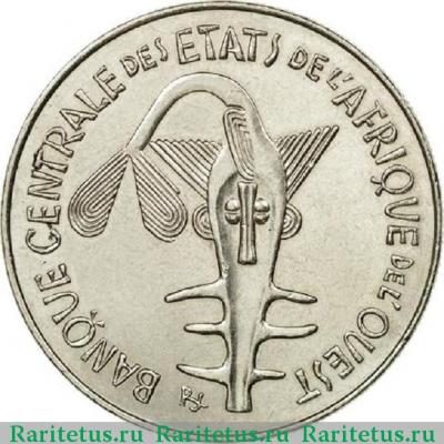 100 франков (francs) 1980 года   Западная Африка (BCEAO)