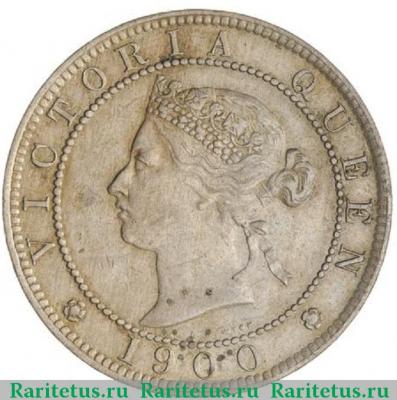 1 пенни (penny) 1900 года   Ямайка