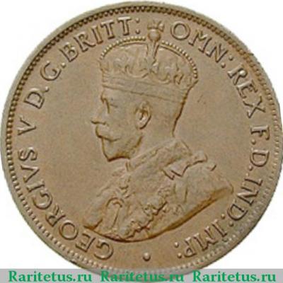 1/2 пенни (penny) 1913 года   Австралия