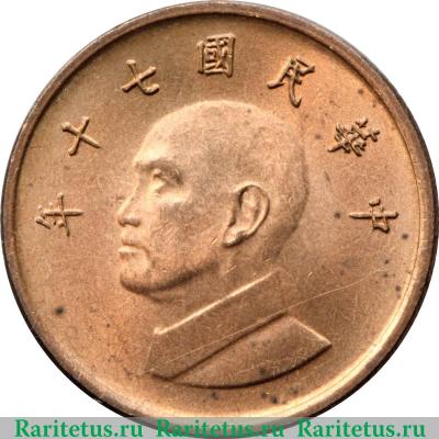 1 доллар (юань, dollar) 1981 года   Тайвань
