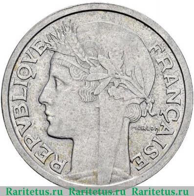 2 франка (francs) 1950 года B  Франция