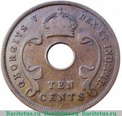 10 центов (cents) 1933 года   Британская Восточная Африка