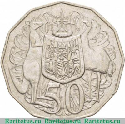 Реверс монеты 50 центов (cents) 1984 года   Австралия