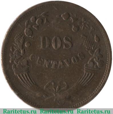 Реверс монеты 2 сентаво (centavos) 1942 года   Перу