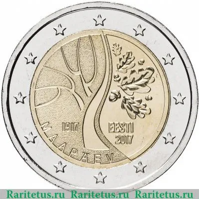 2 евро (euro) 2017 года   Эстония