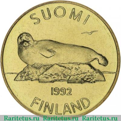 5 марок (markkaa) 1992 года   Финляндия