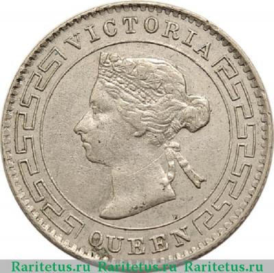 10 центов (cents) 1892 года   Цейлон