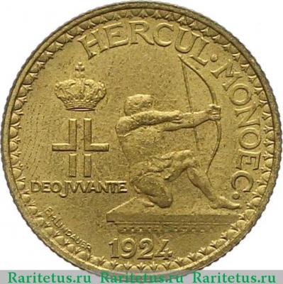 2 франка (francs) 1924 года   Монако