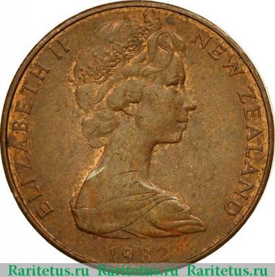 2 цента (cents) 1982 года   Новая Зеландия