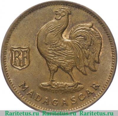 50 сантимов (centimes) 1943 года   Мадагаскар