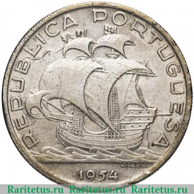10 эскудо (escudos) 1954 года   Португалия
