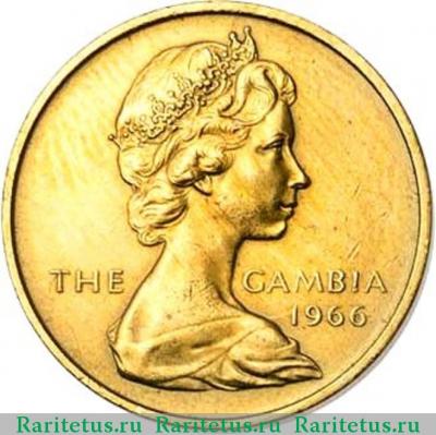 3 пенса (pence) 1966 года   Гамбия