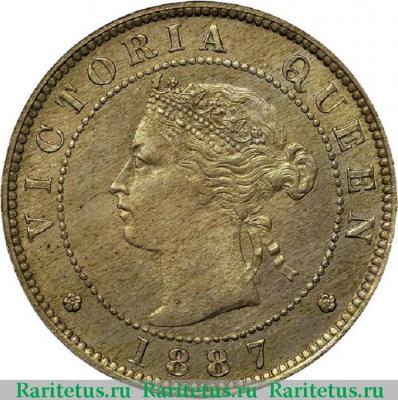 1/2 пенни (half penny) 1887 года   Ямайка
