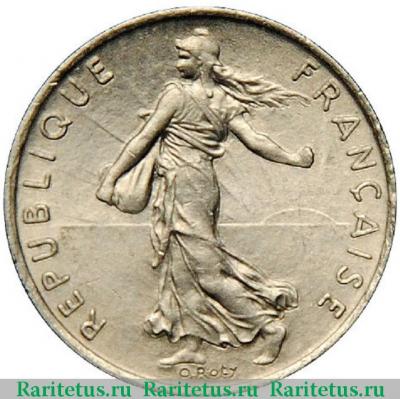 1/2 франка (franc) 1974 года   Франция