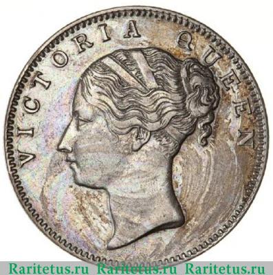 1 рупия (rupee) 1840 года  над головой Индия (Британская)