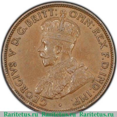 1/2 пенни (penny) 1916 года   Австралия