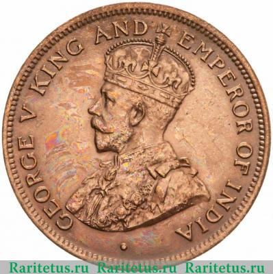 1 цент (cent) 1914 года   Британский Гондурас