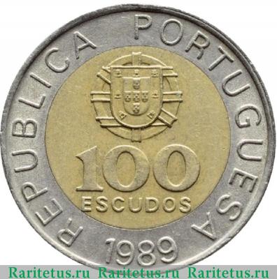100 эскудо (escudos) 1989 года   Португалия