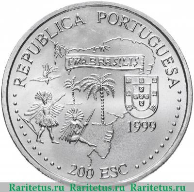 200 эскудо (escudos) 1999 года  Бразилия Португалия
