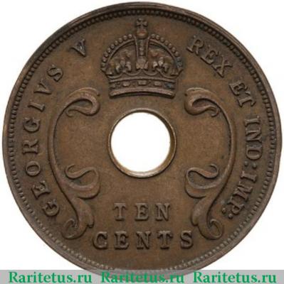 10 центов (cents) 1935 года   Британская Восточная Африка
