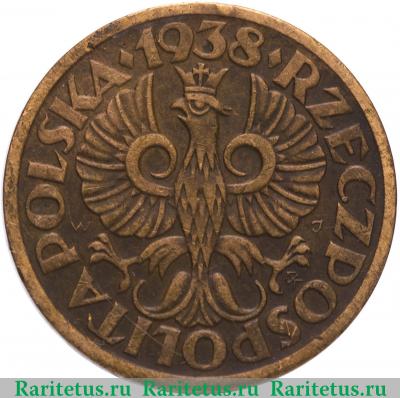 1 грош (grosz) 1938 года   Польша