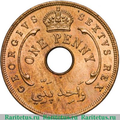 1 пенни (penny) 1952 года H  Британская Западная Африка