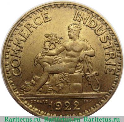 2 франка (francs) 1922 года   Франция