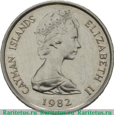 10 центов (cents) 1982 года   Каймановы острова