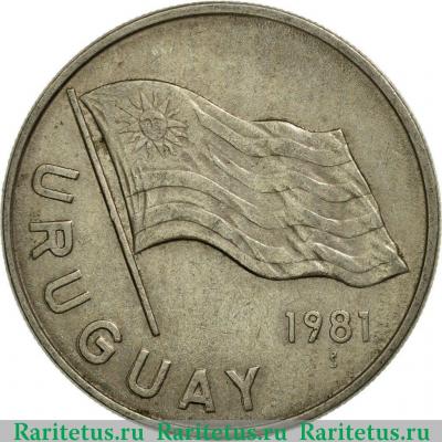 5 новых песо (nuevos pesos) 1981 года   Уругвай