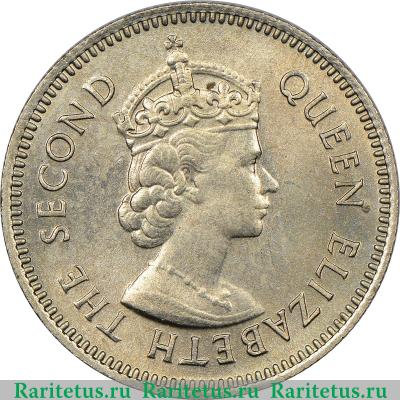 10 центов (cents) 1963 года   Британский Гондурас