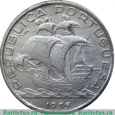10 эскудо (escudos) 1955 года   Португалия